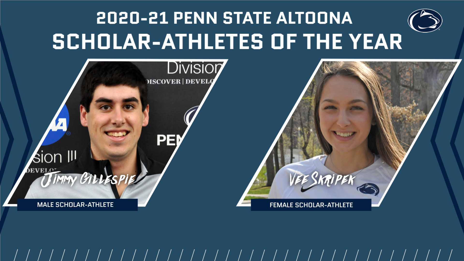 Gillespie, Skripek Chosen as 2020-21 Scholar-Athletes of the Year
