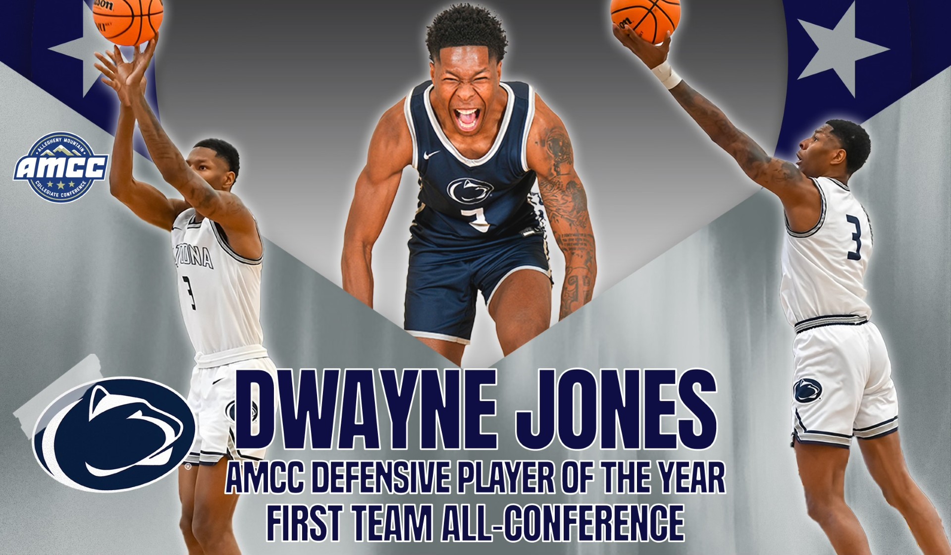 Jones, Gentles Earn All-AMCC Honors