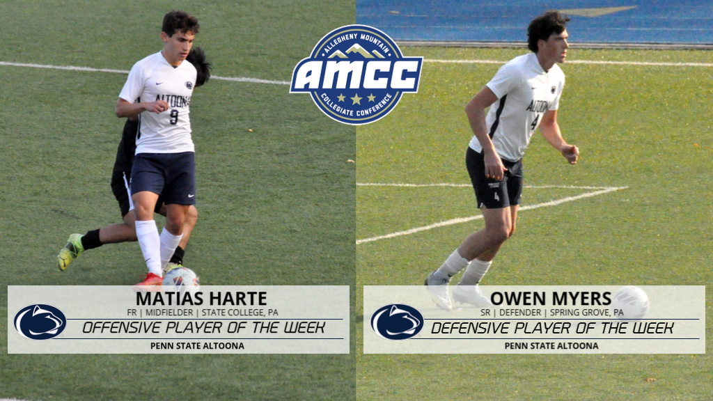 Harte, Myers Sweep AMCC Men&rsquo;s Soccer Weekly Awards
