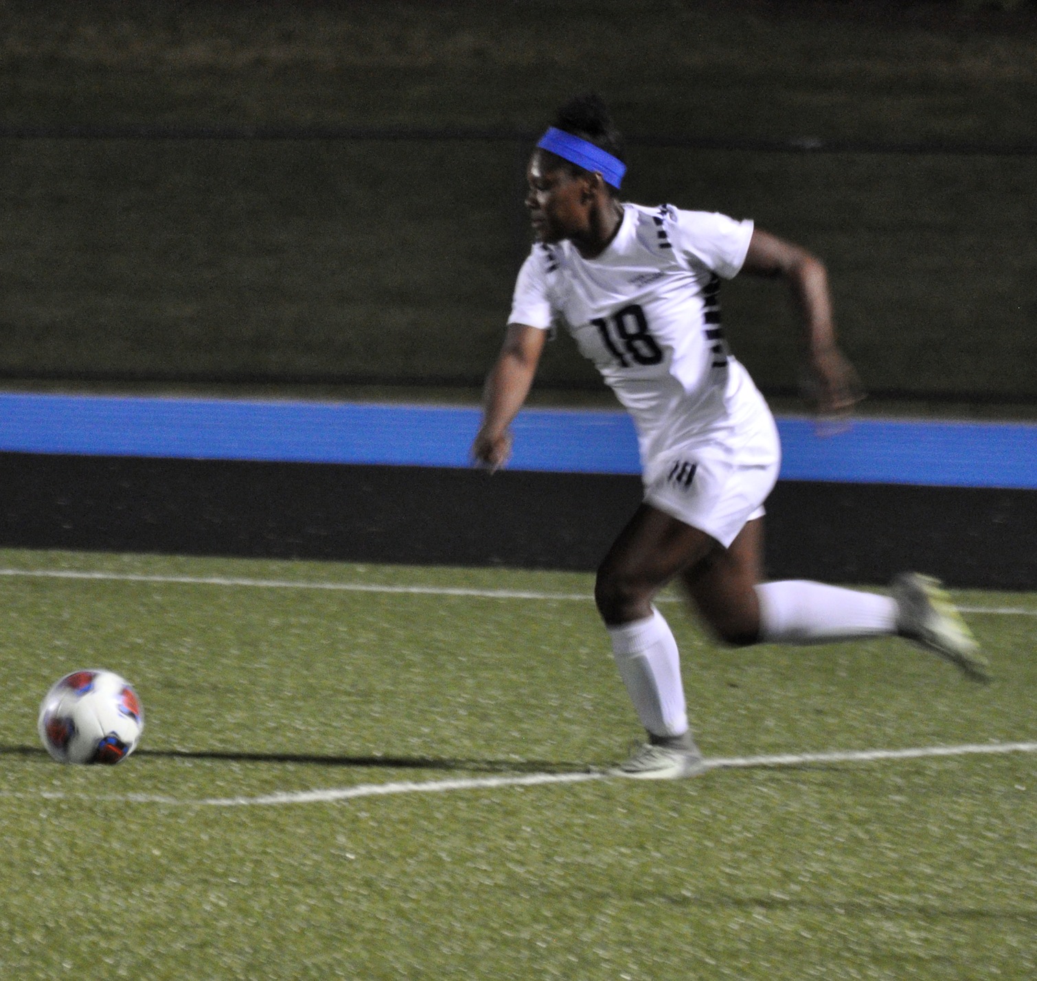 Photo: Penn State Altoona senior forward Shoshana Mahoney scored both goals in her team's 2-1 win at AMCC opponent Hilbert College on Saturday.